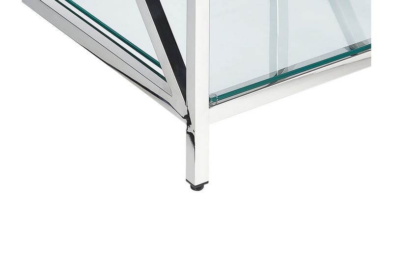 Fidelina Sidebord 45 cm - Sølv/Transparent - Møbler - Borde - Aflastningsbord - Lampebord