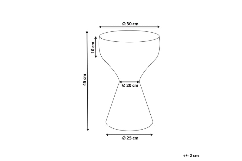 Filia Sidebord 30 cm - Sort/Hvid - Møbler - Borde - Aflastningsbord - Lampebord