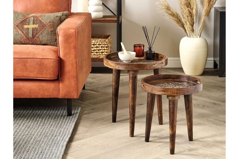 Finbar Sætbord 40 cm - Mørkt træ - Møbler - Borde - Aflastningsbord - Indskudsborde