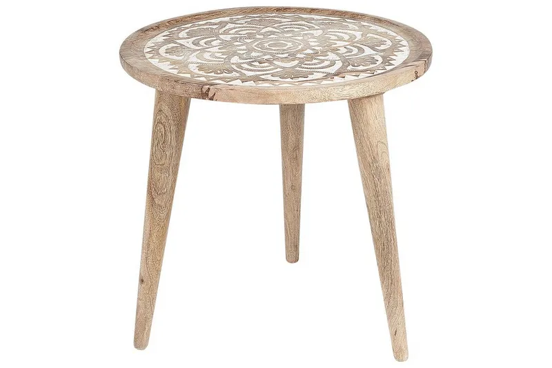 Fiorenzo Sætbord 45 cm - Lyst træ/Hvid - Møbler - Borde - Aflastningsbord - Indskudsborde