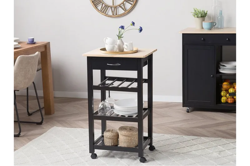 Foggia Serveringsbord 50 cm - Sort - Opbevaring - Køkkenøer