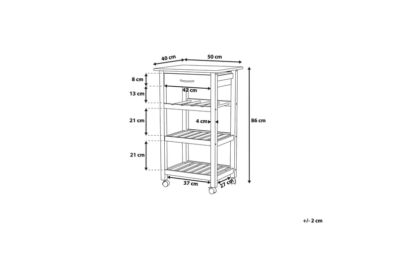 Foggia Serveringsbord 50 cm - Sort - Møbler - Borde - Aflastningsbord
