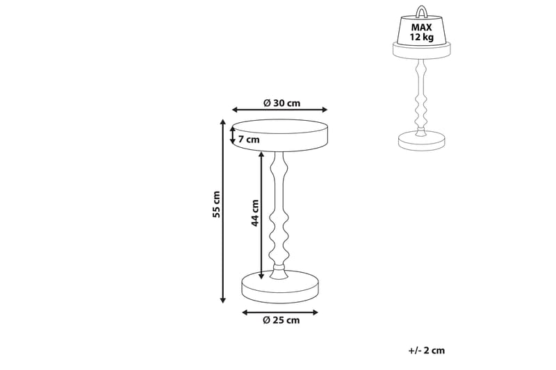 Fonda Sidebord 30 cm - Sort - Møbler - Borde - Aflastningsbord - Lampebord