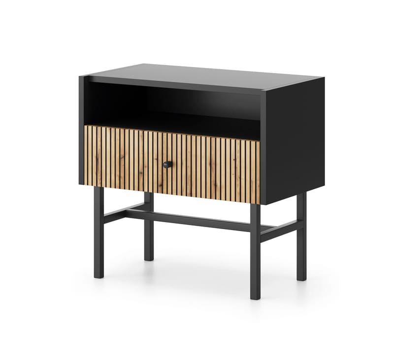 Francisca Natbord 55 cm - Sort/Eg - Møbler - Borde - Aflastningsbord - Sengebord