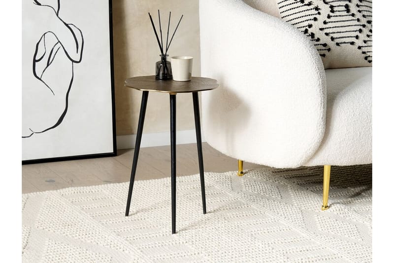 Frasier Sidebord 33 cm - Guld/Sort - Møbler - Borde - Aflastningsbord - Lampebord