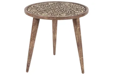 Freida Sætbord 45 cm - Mørkt træ/Guld - Møbler - Borde - Aflastningsbord - Indskudsborde