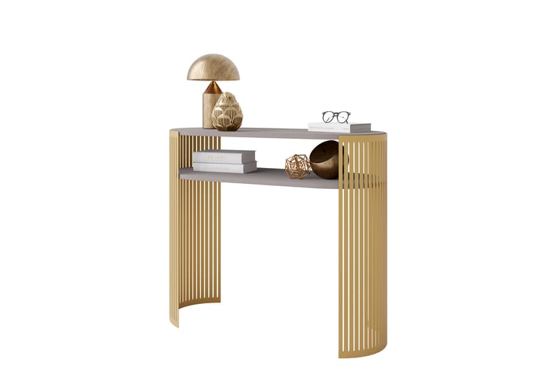 Friend Konsolbord 100 cm - Guld/Beige - Møbler - Borde - Aflastningsbord - Entrébord
