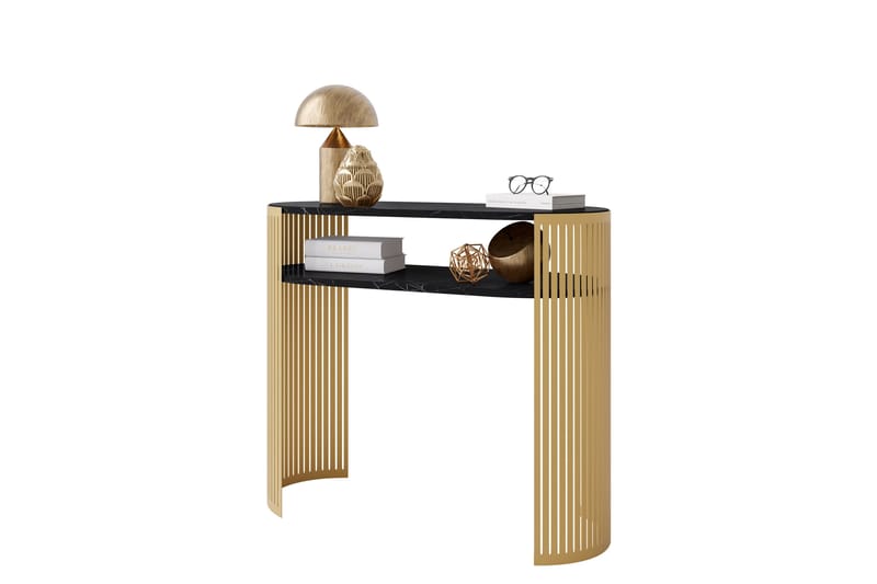Friend Konsolbord 100 cm - Guld/Sort - Møbler - Borde - Aflastningsbord - Entrébord