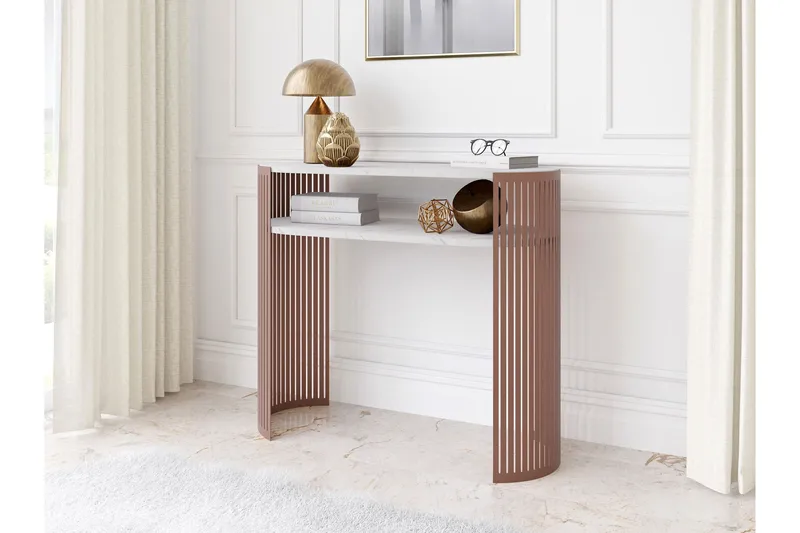 Friend Konsolbord 100 cm - Rosa/Hvid - Møbler - Borde - Aflastningsbord - Entrébord