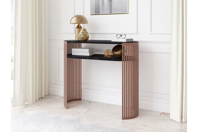 Friend Konsolbord 100 cm - Rosa/Sort - Møbler - Borde - Aflastningsbord - Entrébord