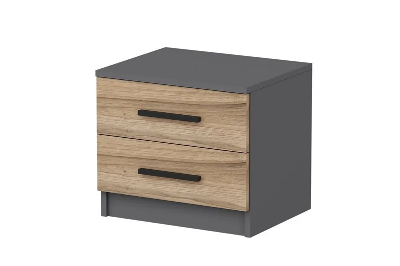 Fruitland Natbord 50 cm - Valnød/Antracit - Møbler - Borde - Aflastningsbord - Sengebord