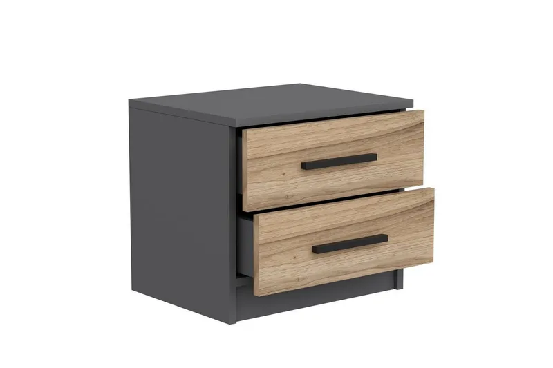 Fruitland Natbord 50 cm - Valnød/Antracit - Møbler - Borde - Aflastningsbord - Sengebord