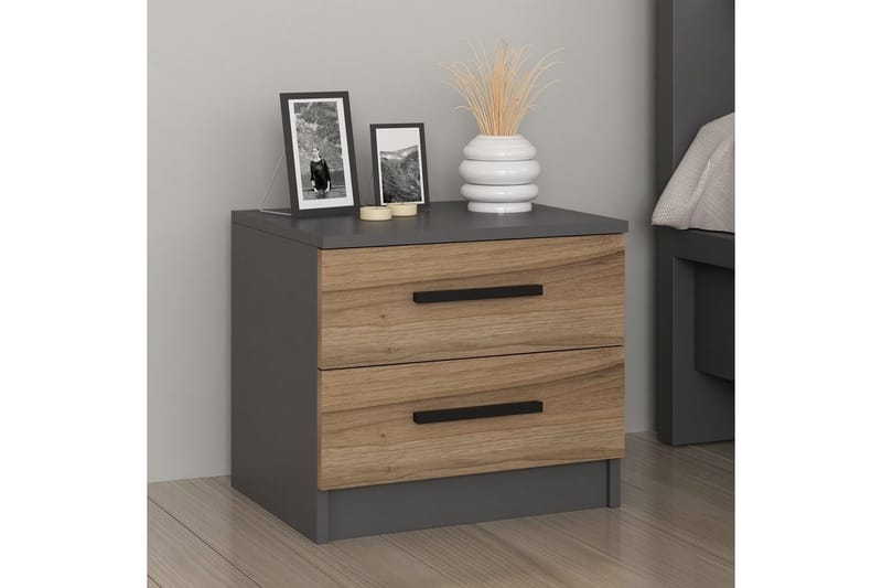 Fruitland Natbord 50 cm - Valnød/Antracit - Møbler - Borde - Aflastningsbord - Sengebord