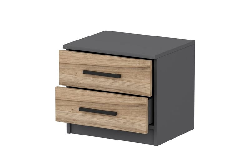 Fruitland Natbord 50 cm - Valnød/Antracit - Møbler - Borde - Aflastningsbord - Sengebord