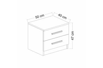 Fruitland Natbord 50 cm - Valnød/Antracit - Møbler - Borde - Aflastningsbord - Sengebord