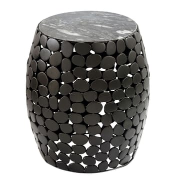 Galara sidebord 40 cm - Sort med grå og hvide marmornuancer - Møbler - Borde - Aflastningsbord - Lampebord