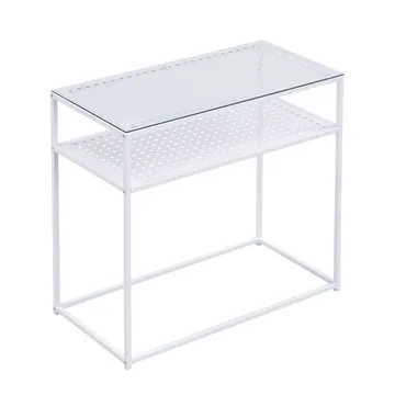 Galuna konsolbord 80 cm - Transparent og hvid - Møbler - Borde - Aflastningsbord - Entrébord