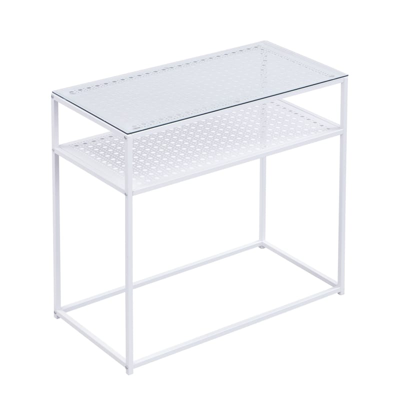 Galuna konsolbord 80 cm - Transparent og hvid - Møbler - Borde - Aflastningsbord - Entrébord