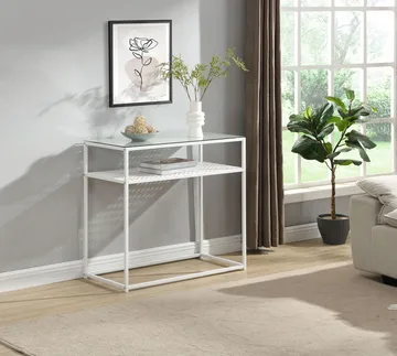 Galuna konsolbord 80 cm - Transparent og hvid - Møbler - Borde - Aflastningsbord - Entrébord