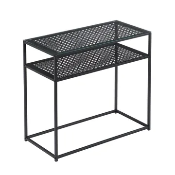 Galuna konsolbord 80 cm - Transparent og matsort - Møbler - Borde - Aflastningsbord - Entrébord