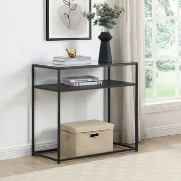Galuna konsolbord 80 cm - Transparent og matsort - Møbler - Borde - Aflastningsbord - Entrébord