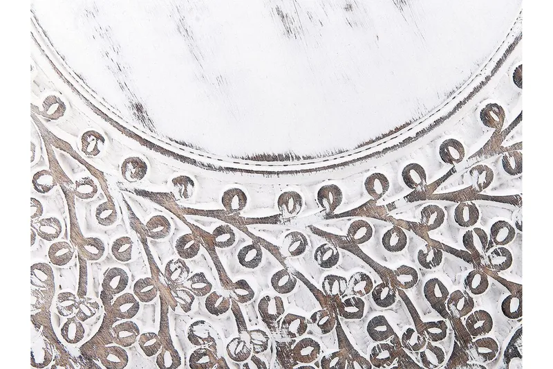 Garry Sidebord 44 cm - Hvid/Grå/Lyst træ - Møbler - Borde - Aflastningsbord - Lampebord