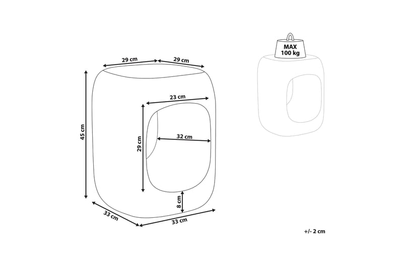 Gaston Sidebord 33 cm - Grå - Møbler - Borde - Aflastningsbord - Lampebord
