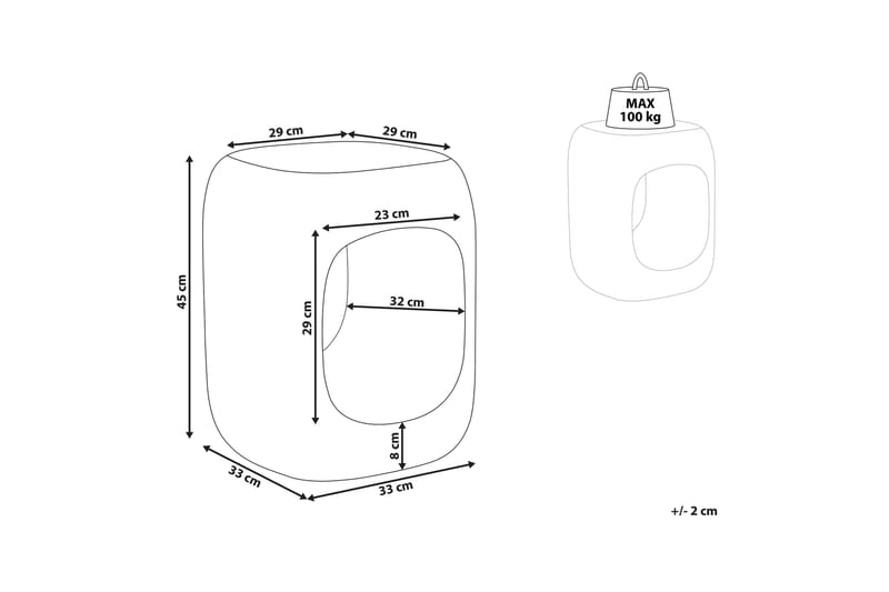 Gaston Sidebord 33 cm - Grå - Møbler - Borde - Aflastningsbord - Lampebord