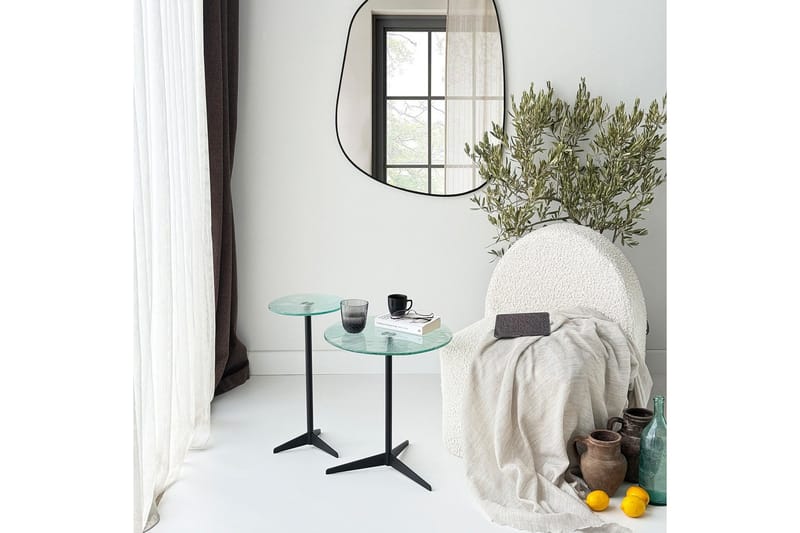 Giada Sidebord 25 cm - Transparent/Sort - Møbler - Borde - Aflastningsbord - Lampebord