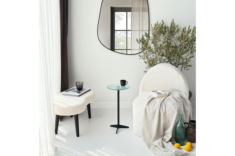 Giada Sidebord 25 cm - Transparent/Sort - Møbler - Borde - Aflastningsbord - Lampebord