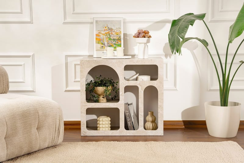 Giana Konsolbord 80 cm - Travertin/Sandsten - Opbevaring - Opbevaringsmøbler - Skænke & sideboards