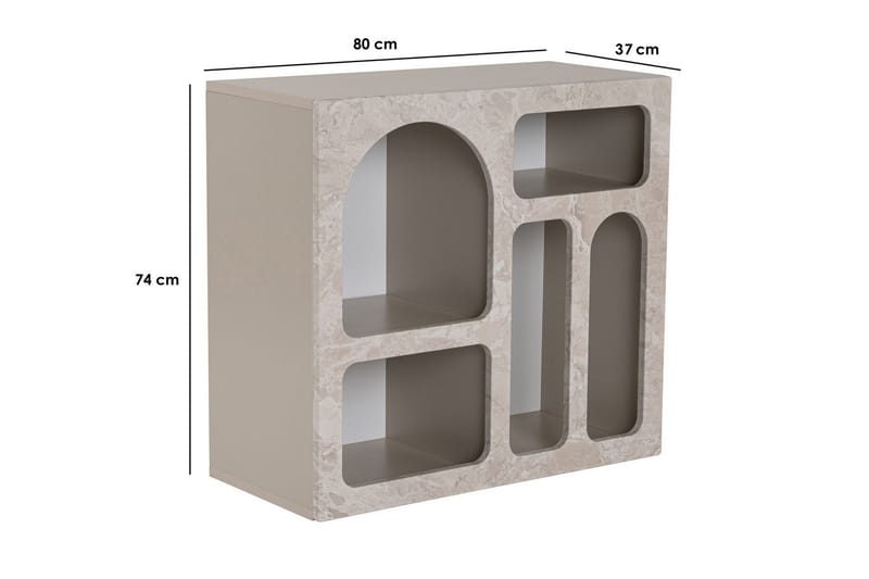 Giana Konsolbord 80 cm - Travertin/Sandsten - Opbevaring - Opbevaringsmøbler - Skænke & sideboards
