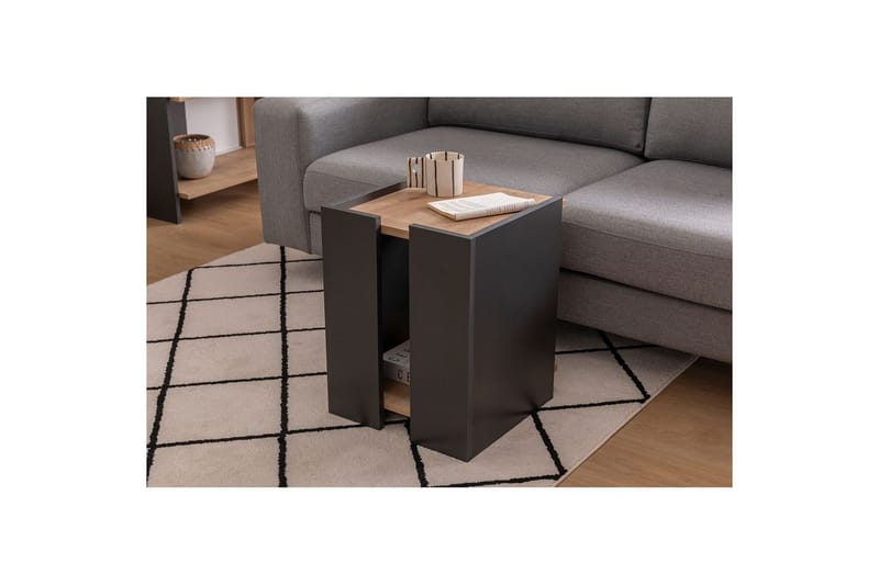 Giancarlo Sidebord 38,6 cm - Blå/Antracit - Møbler - Borde - Aflastningsbord - Lampebord