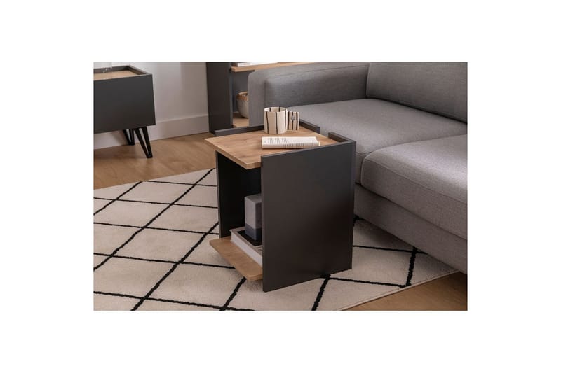 Giancarlo Sidebord 38,6 cm - Blå/Antracit - Møbler - Borde - Aflastningsbord - Lampebord