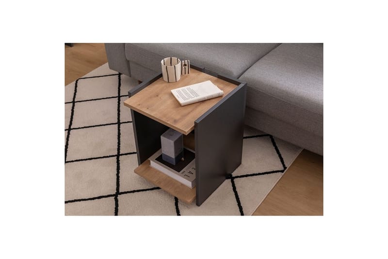 Giancarlo Sidebord 38,6 cm - Blå/Antracit - Møbler - Borde - Aflastningsbord - Lampebord