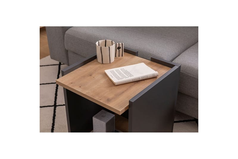Giancarlo Sidebord 38,6 cm - Blå/Antracit - Møbler - Borde - Aflastningsbord - Lampebord