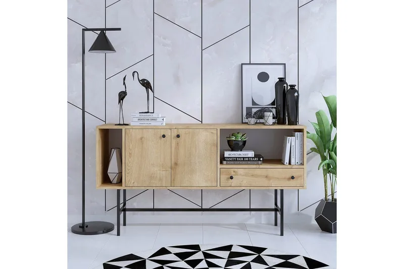 Grayce Konsolbord 150 cm - Eg/Sort - Møbler - Borde - Aflastningsbord - Entrébord