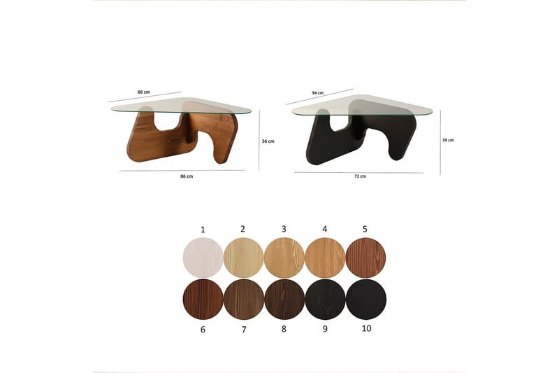 Grayce Sæt borde 94 cm - Sort - Møbler - Borde - Aflastningsbord - Indskudsborde