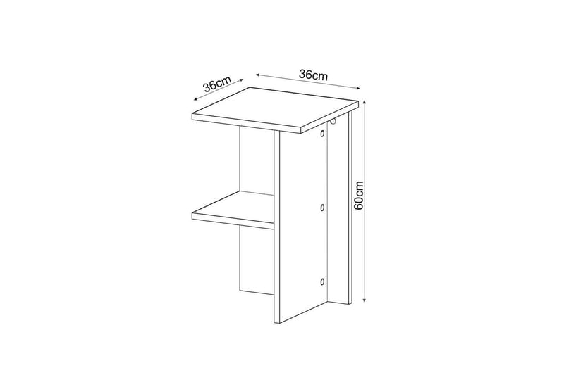 Gwyneth Natbord 36 cm - Brun - Møbler - Borde - Aflastningsbord - Sengebord