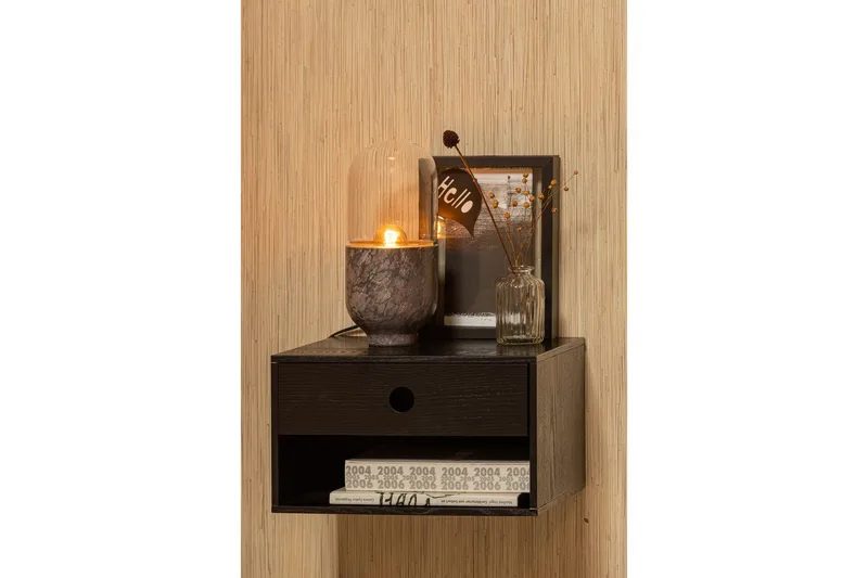 Hængende sengebord Nancy - Sort - Møbler - Borde - Aflastningsbord - Sengebord