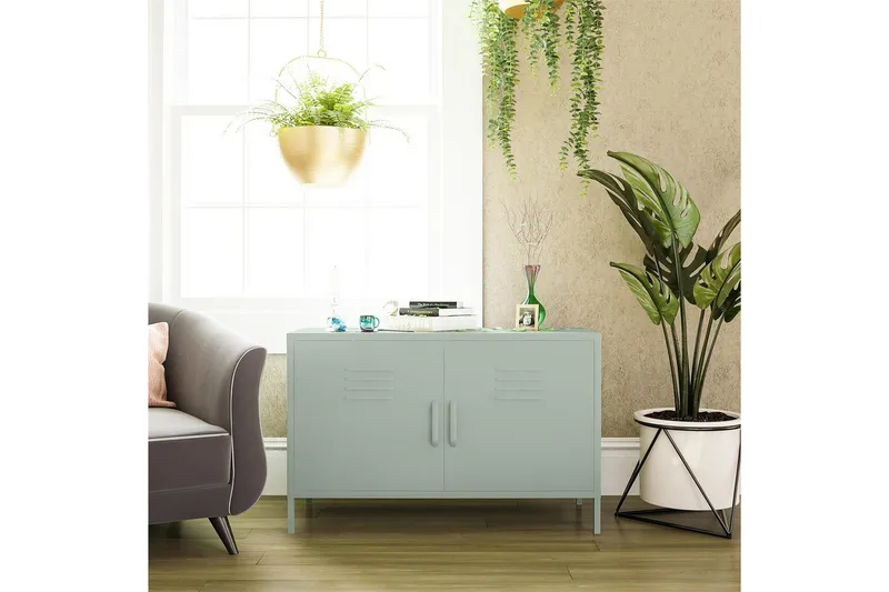 Højskab Mission District 100x40x64 cm, Lys Grøn - 100x40x64 cm, Lys Grøn - Opbevaring - Skab - Skabe