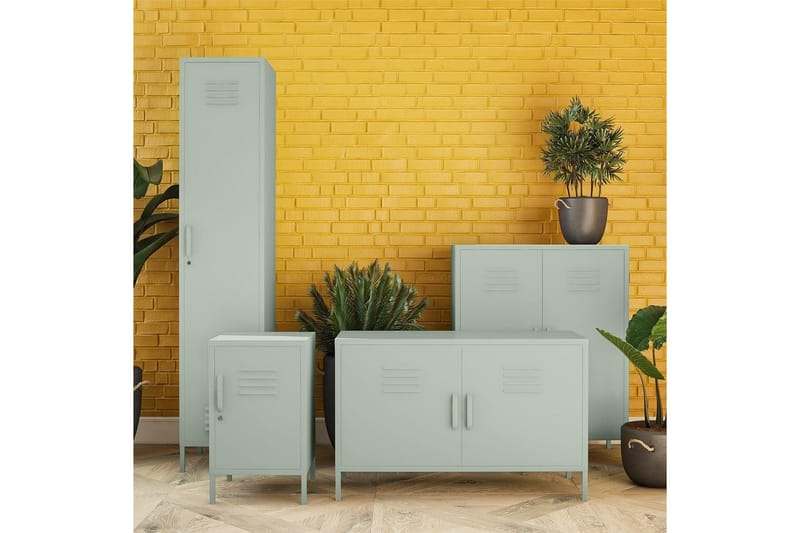 Højskab Mission District 100x40x64 cm, Lys Grøn - 100x40x64 cm, Lys Grøn - Opbevaring - Skab - Skabe