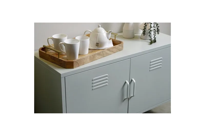 Højskab Mission District 100x40x64 cm, Lys Grøn - 100x40x64 cm, Lys Grøn - Opbevaring - Skab - Skabe