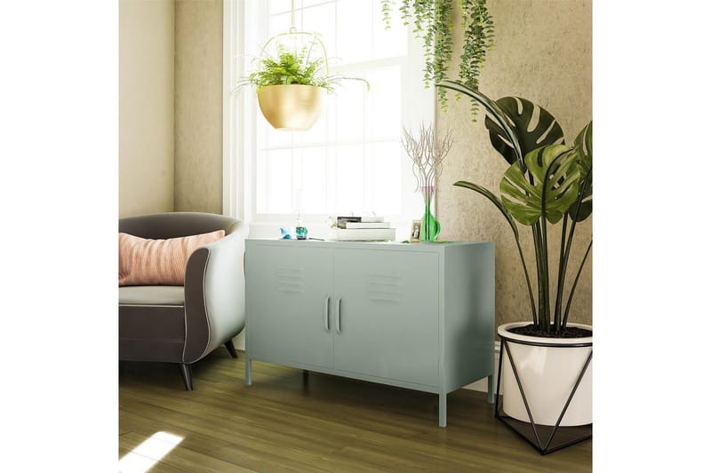 Højskab Mission District 100x40x64 cm, Lys Grøn - 100x40x64 cm, Lys Grøn - Opbevaring - Skab - Skabe