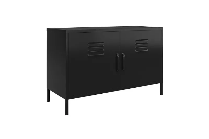 Højskab Mission District 100x40x64 cm, Sort, 100x40x64 cm, Sort