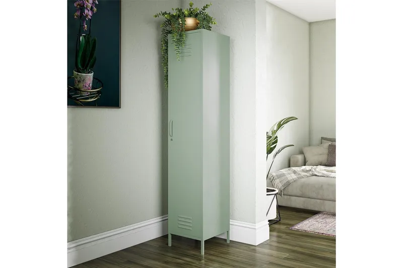 Højskab Mission District 38x40x185 cm, Lys Grøn - 38x40x185 cm, Lys Grøn - Opbevaring - Skab - Skabe - Omklædningsskabe