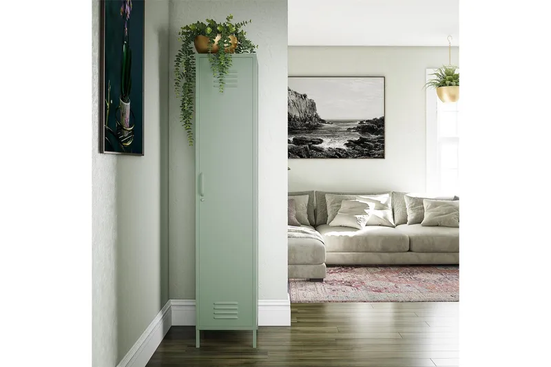 Højskab Mission District 38x40x185 cm, Lys Grøn - 38x40x185 cm, Lys Grøn - Opbevaring - Skab - Skabe - Omklædningsskabe