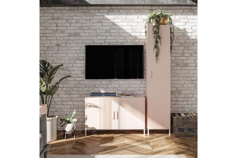 Højskab Mission District 38x40x185 cm, Lyserød - 38x40x185 cm, Lyserød - Opbevaring - Skab - Skabe - Omklædningsskabe