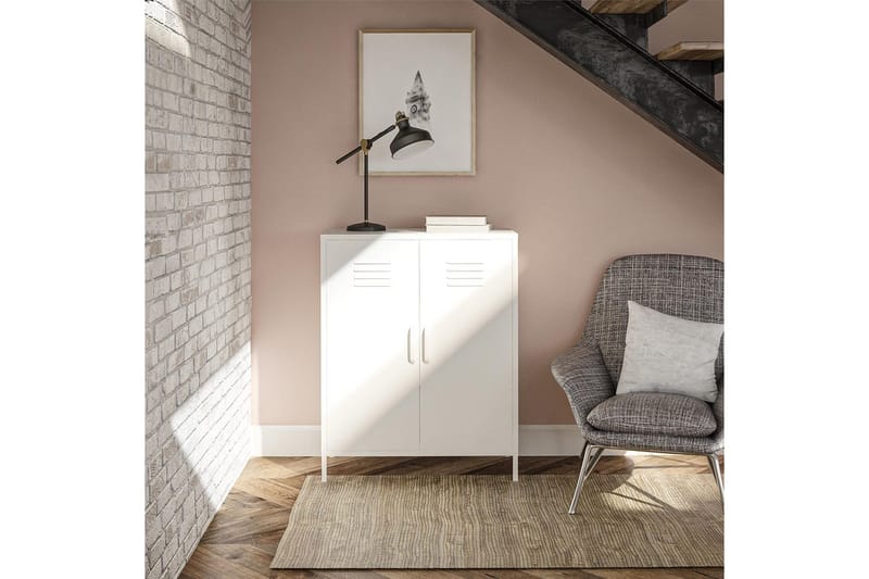 Højskab Mission District 40x80x102 cm, Hvid - 40x80x102 cm, Hvid - Møbler - Borde - Aflastningsbord - Entrébord