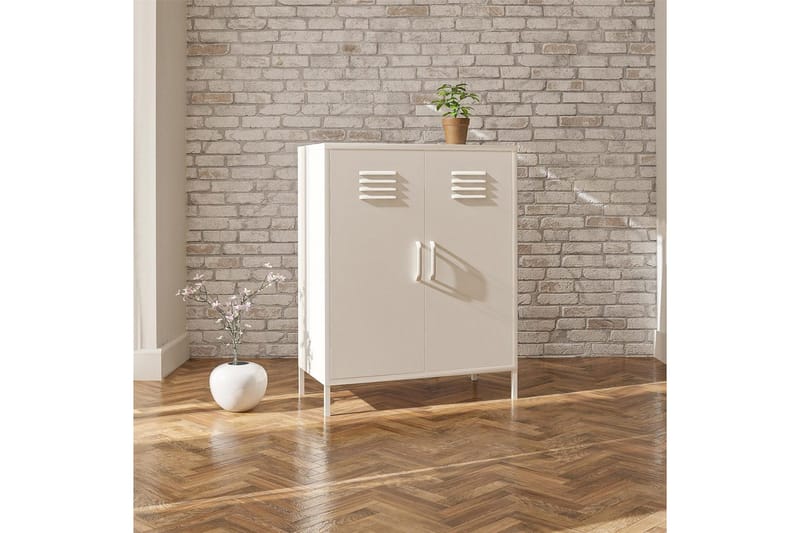 Højskab Mission District 40x80x102 cm, Hvid - 40x80x102 cm, Hvid - Møbler - Borde - Aflastningsbord - Entrébord